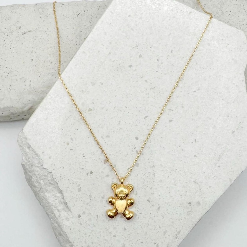 Shein Dainty Teddy Bear Necklace